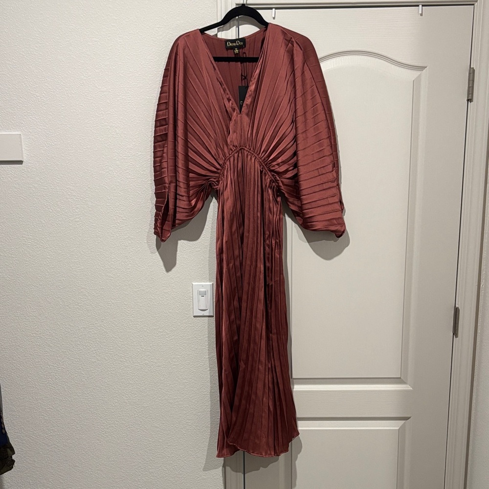 Daniel Rainn Long Sleeve Dress in Rich Rust